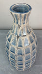 1970s Keramik Style Pale Blue Squares Vase