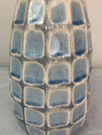 1970s Keramik Style Pale Blue Squares Vase