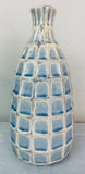 1970s Keramik Style Pale Blue Squares Vase