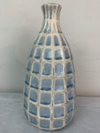 1970s Keramik Style Pale Blue Squares Vase