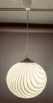 1970s Peill & Putzler Opaline Hanging Light