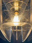 1970s Nylon and Perspex Sompex Pendant Light
