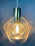 1970s Nylon and Perspex Sompex Pendant Light
