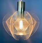 1970s Nylon and Perspex Sompex Pendant Light