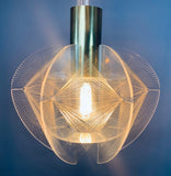 1970s Nylon and Perspex Sompex Pendant Light