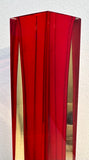1970s Italian Murano Red & Yellow Sommerso Glass Vase