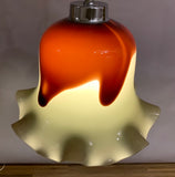 1970s Murano Glass and Chrome Pendant Light