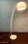 1970s Italian White Arc Floor Lamp