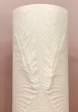1970s Peill & Putzler White "Feather" Cylindrical Vase