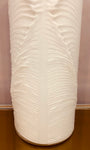 1970s Peill & Putzler White "Feather" Cylindrical Vase