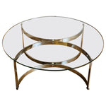 1970s Merrow Associates Round Glass & Chrome Coffee Table