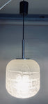 1970s Small Doria Leuchten Crackle Glass Hanging Light