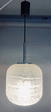 1970s Small Doria Leuchten Crackle Glass Hanging Light