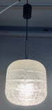 1970s Small Doria Leuchten Crackle Glass Hanging Light