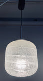 1970s Small Doria Leuchten Crackle Glass Hanging Light