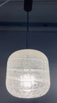 1970s Small Doria Leuchten Crackle Glass Hanging Light