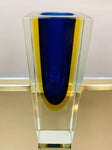 1970s Italian Murano Sommerso Glass Vase