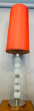 1970s Tall Illuminated Glass Table or Floor Lamp