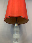 1970s Tall Illuminated Glass Table or Floor Lamp