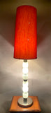 1970s Tall Illuminated Glass Table or Floor Lamp