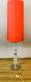 1970s Tall Illuminated Glass Table or Floor Lamp