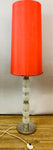 1970s Tall Illuminated Glass Table or Floor Lamp