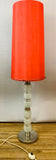 1970s Tall Illuminated Glass Table or Floor Lamp