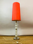 1970s Tall Illuminated Glass Table or Floor Lamp