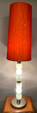 1970s Tall Illuminated Glass Table or Floor Lamp