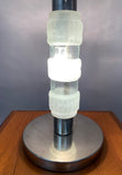 1970s Tall Illuminated Glass Table or Floor Lamp