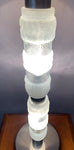 1970s Tall Illuminated Glass Table or Floor Lamp