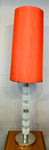 1970s Tall Illuminated Glass Table or Floor Lamp