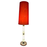 1970s Tall Illuminated Glass Table or Floor Lamp