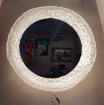 1970s German Hillebrand Illuminated Round Wall Mirror