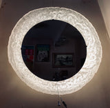 1970s German Hillebrand Illuminated Round Wall Mirror