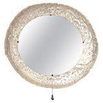 1970s German Hillebrand Illuminated Round Wall Mirror
