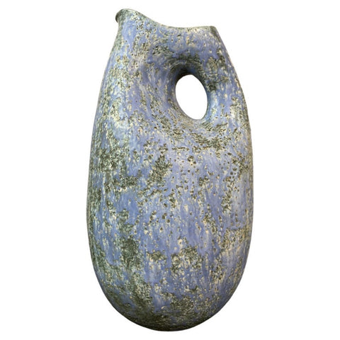 1970s Large German Fat Lava Violet Pottery Jug