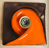 1970s German Ceramic Fat Lava Wall Sconces