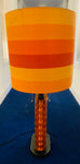 1980s German Amber Lucite Stacked Table Lamp