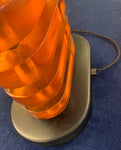 1980s German Amber Lucite Stacked Table Lamp