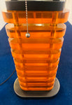 1980s German Amber Lucite Stacked Table Lamp