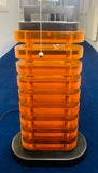 1980s German Amber Lucite Stacked Table Lamp