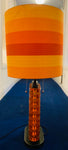 1980s German Amber Lucite Stacked Table Lamp