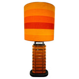 1980s German Amber Lucite Stacked Table Lamp