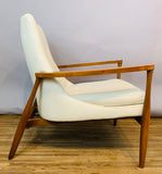 Contemporary American Aaron Ash & Leather Armchair