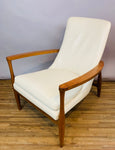 Contemporary American Aaron Ash & Leather Armchair