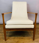 Contemporary American Aaron Ash & Leather Armchair