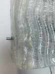 Pair of Large 1960s Kalmar Waved Glass Wall Lights