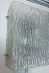 Pair of Large 1960s Kalmar Waved Glass Wall Lights