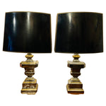 Pair of 1960s Bitossi Style Ceramic Table Lamps inc Shades